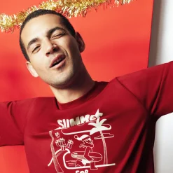 Outlet Kerst-T-shirt met ronde hals T-shirt