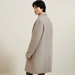 Online Lange mantel met visgraatmotief en reverskraag Mantel & Jack