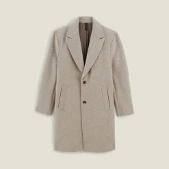 Online Lange mantel met visgraatmotief en reverskraag Mantel & Jack