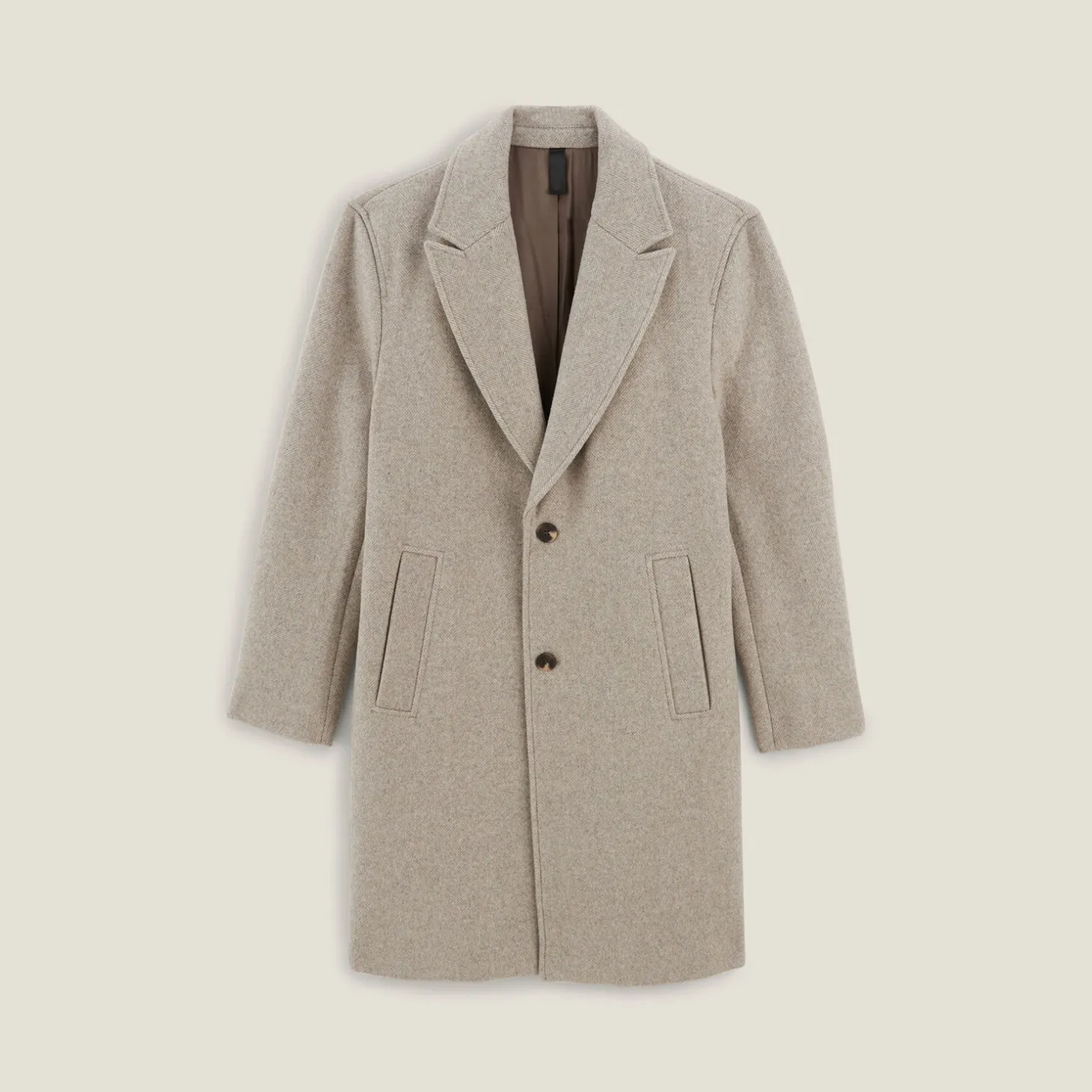 Online Lange mantel met visgraatmotief en reverskraag Mantel & Jack