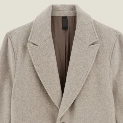 Online Lange mantel met visgraatmotief en reverskraag Mantel & Jack