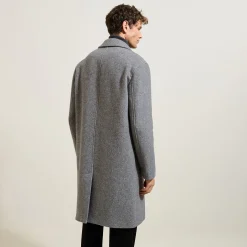 Store Lange mantel met visgraatmotief en reverskraag Mantel & Jack