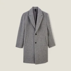 Store Lange mantel met visgraatmotief en reverskraag Mantel & Jack