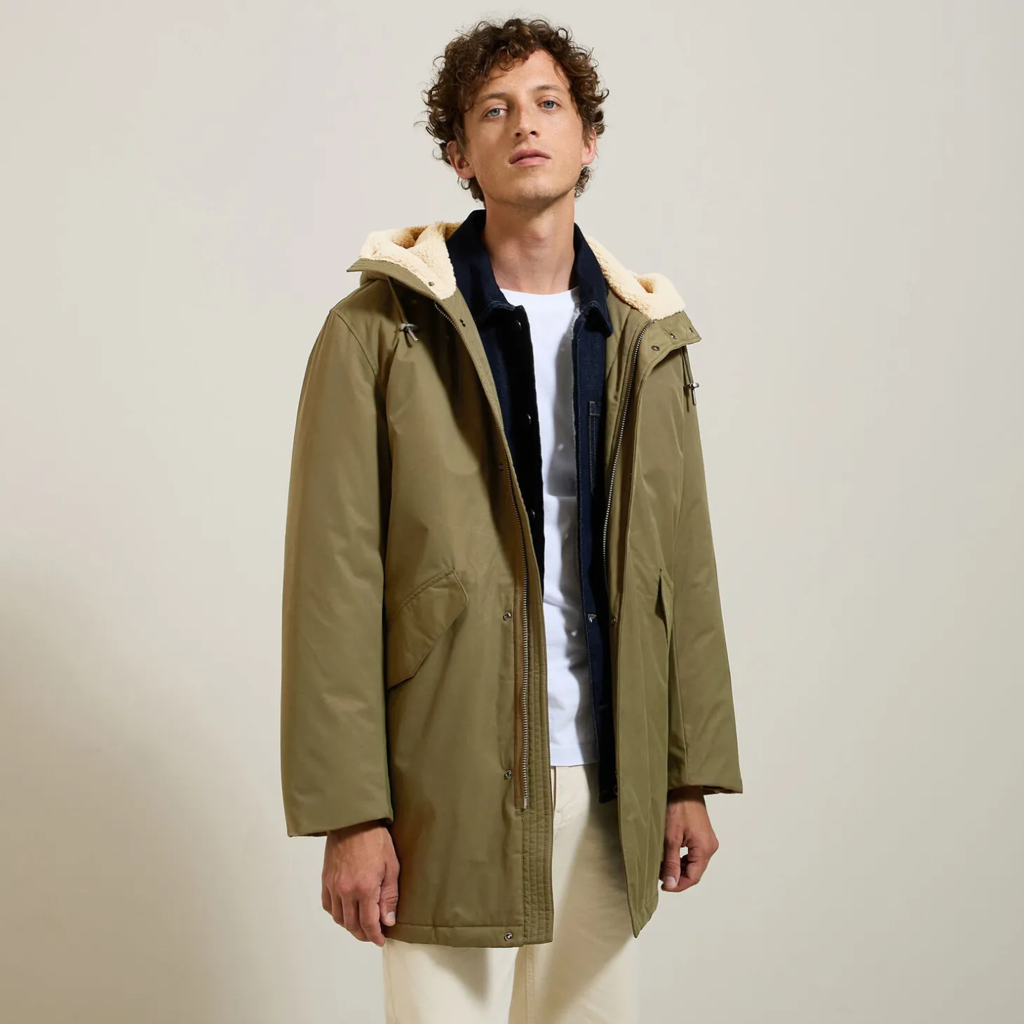 Sale Lange waterafstotende Parka Mantel & Jack