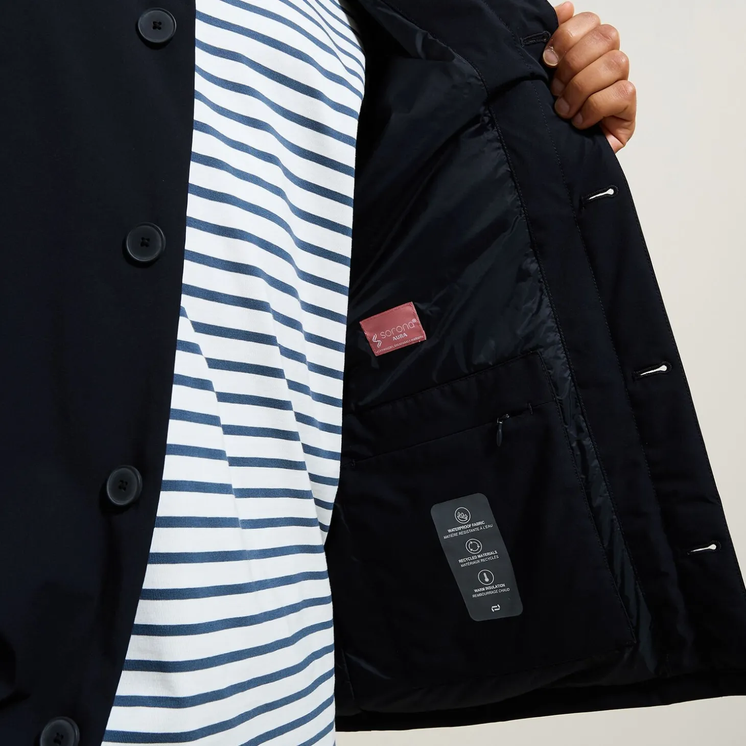 Cheap Licht overhemd met vulling Overshirt|Mantel & Jack