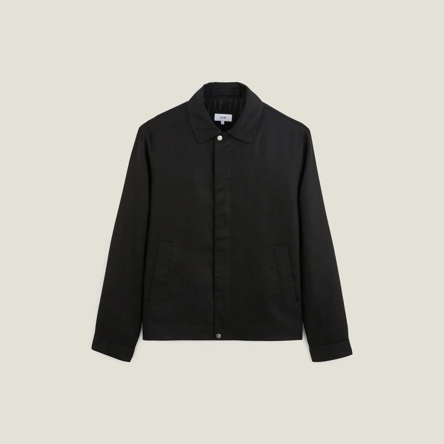 Clearance Linnen jack met hemdskraag Mantel & Jack