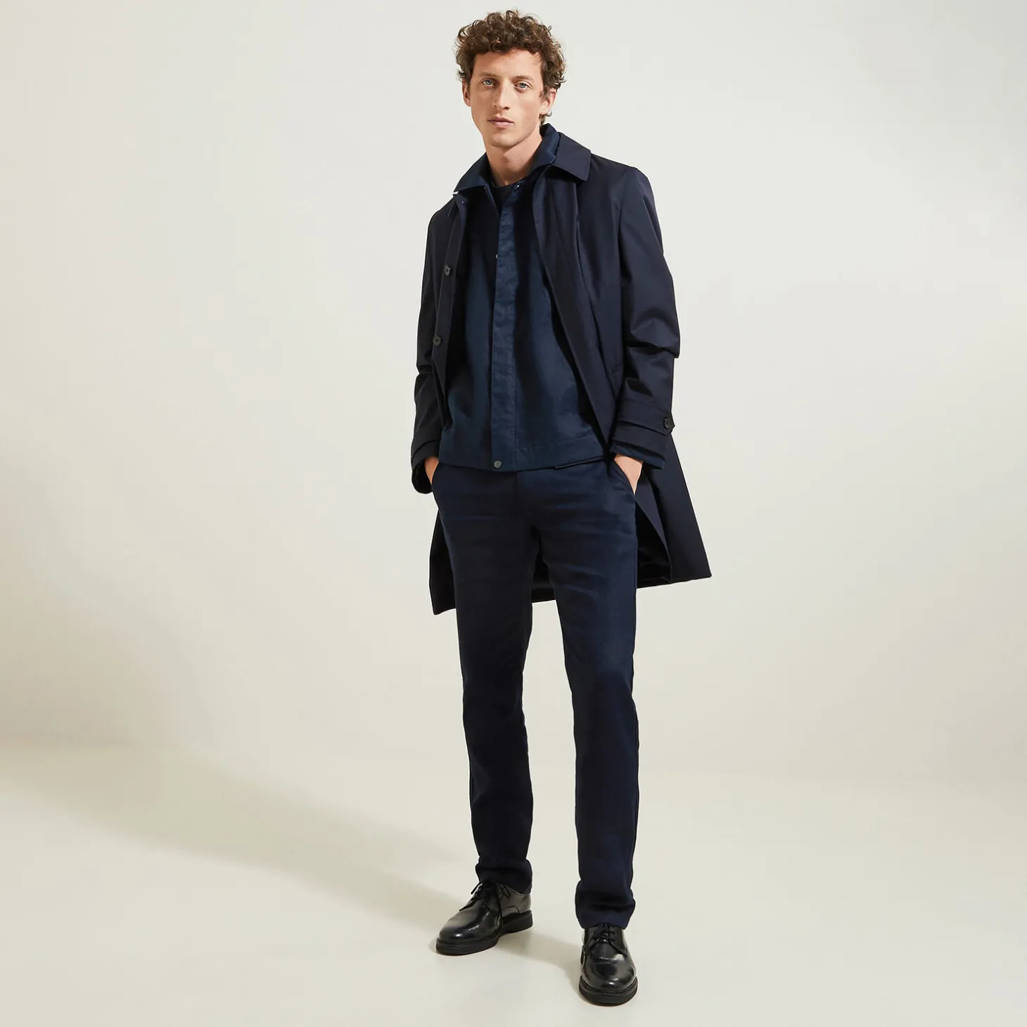 New Linnen jack met hemdskraag Mantel & Jack