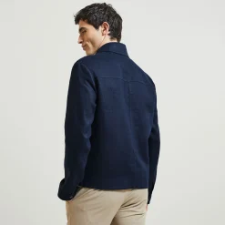 New Linnen jack met hemdskraag Mantel & Jack