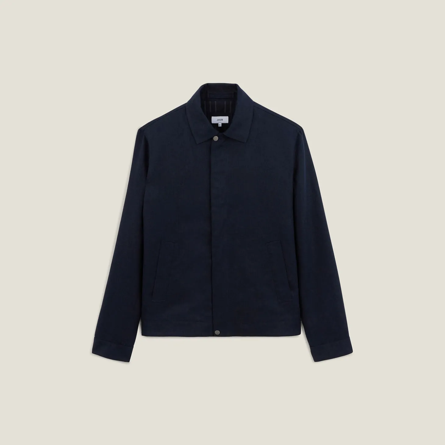 New Linnen jack met hemdskraag Mantel & Jack