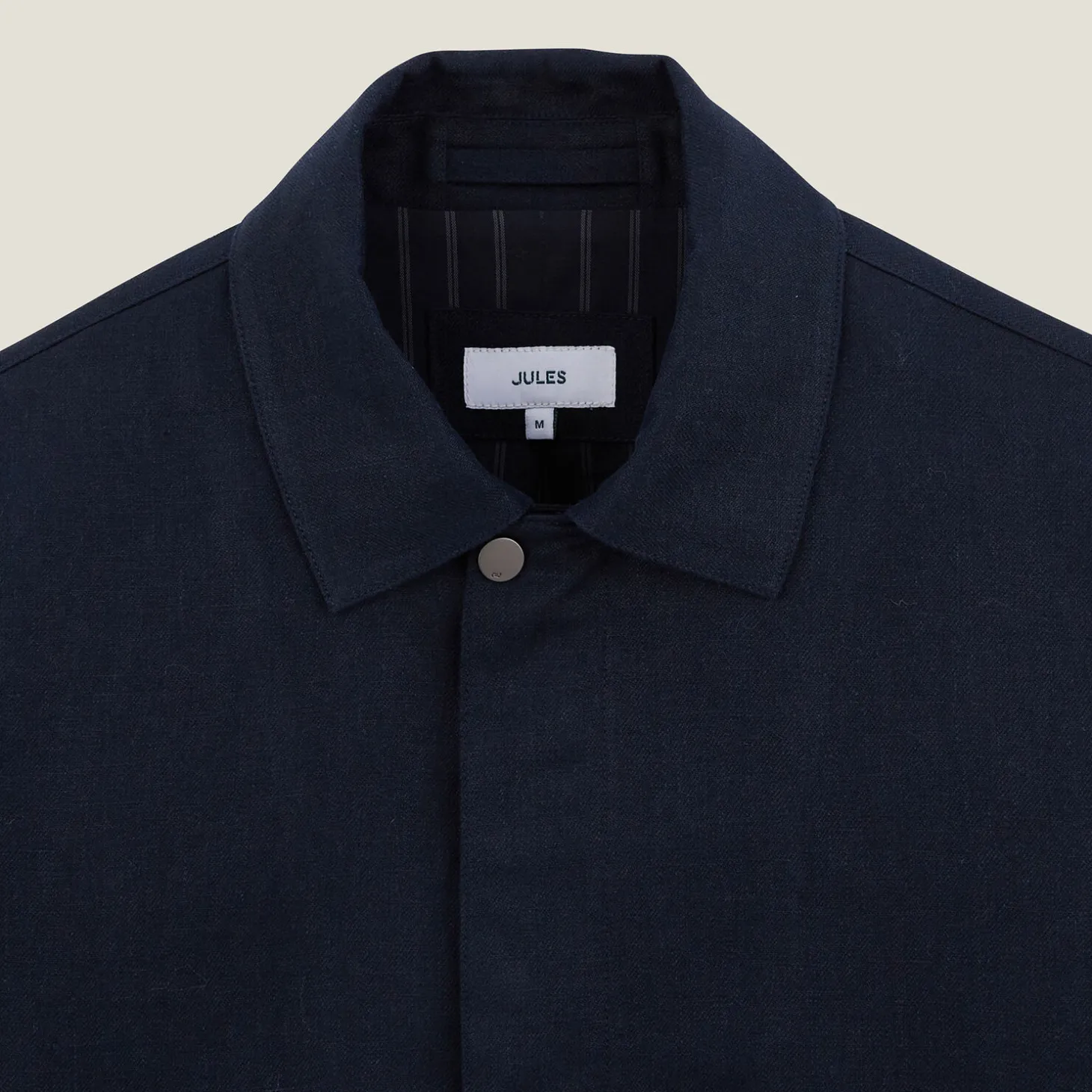 New Linnen jack met hemdskraag Mantel & Jack