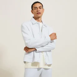 Store Linnen jack met hemdskraag Mantel & Jack