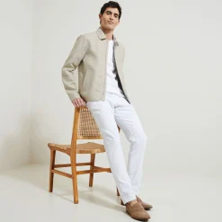 Sale Linnen jack met hemdskraag Mantel & Jack