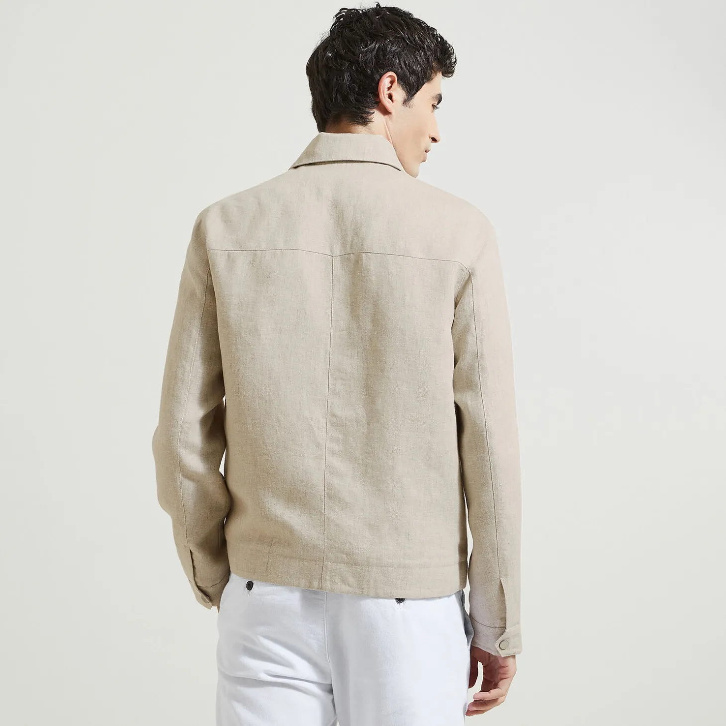 Sale Linnen jack met hemdskraag Mantel & Jack