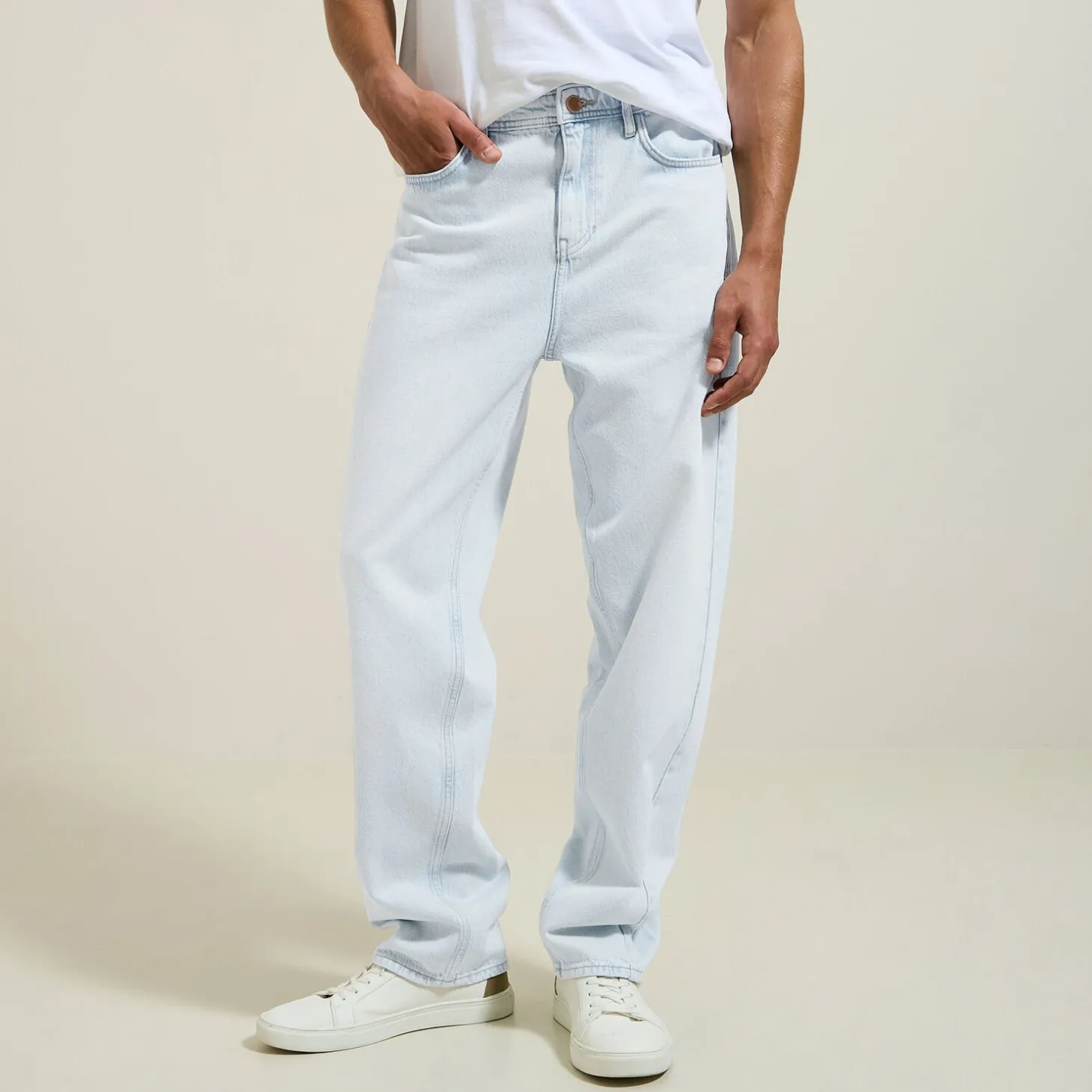 Clearance Loose jeans met gedraaide naden Jeans Loose|Jeans