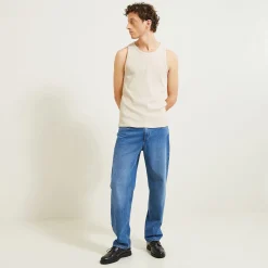 Best Mouwloos hemdje in 2x2 ribboord T-shirt