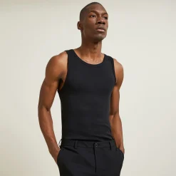 Online Mouwloos hemdje in 1x1 ribboord T-shirt