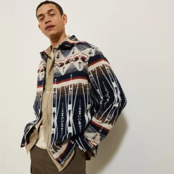 Online Overhemd met geometrische motieven Overshirt|Overhemd