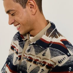 Online Overhemd met geometrische motieven Overshirt|Overhemd