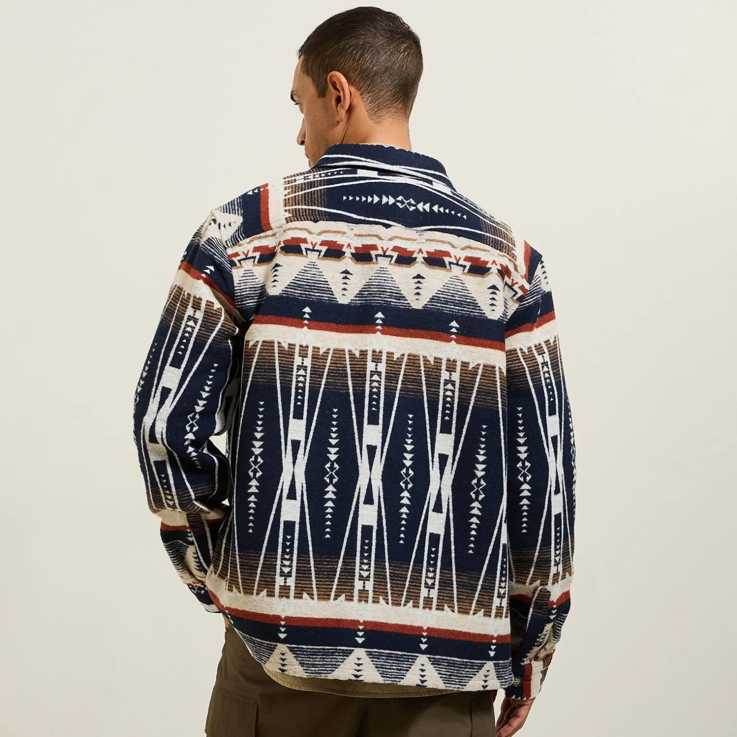 Online Overhemd met geometrische motieven Overshirt|Overhemd