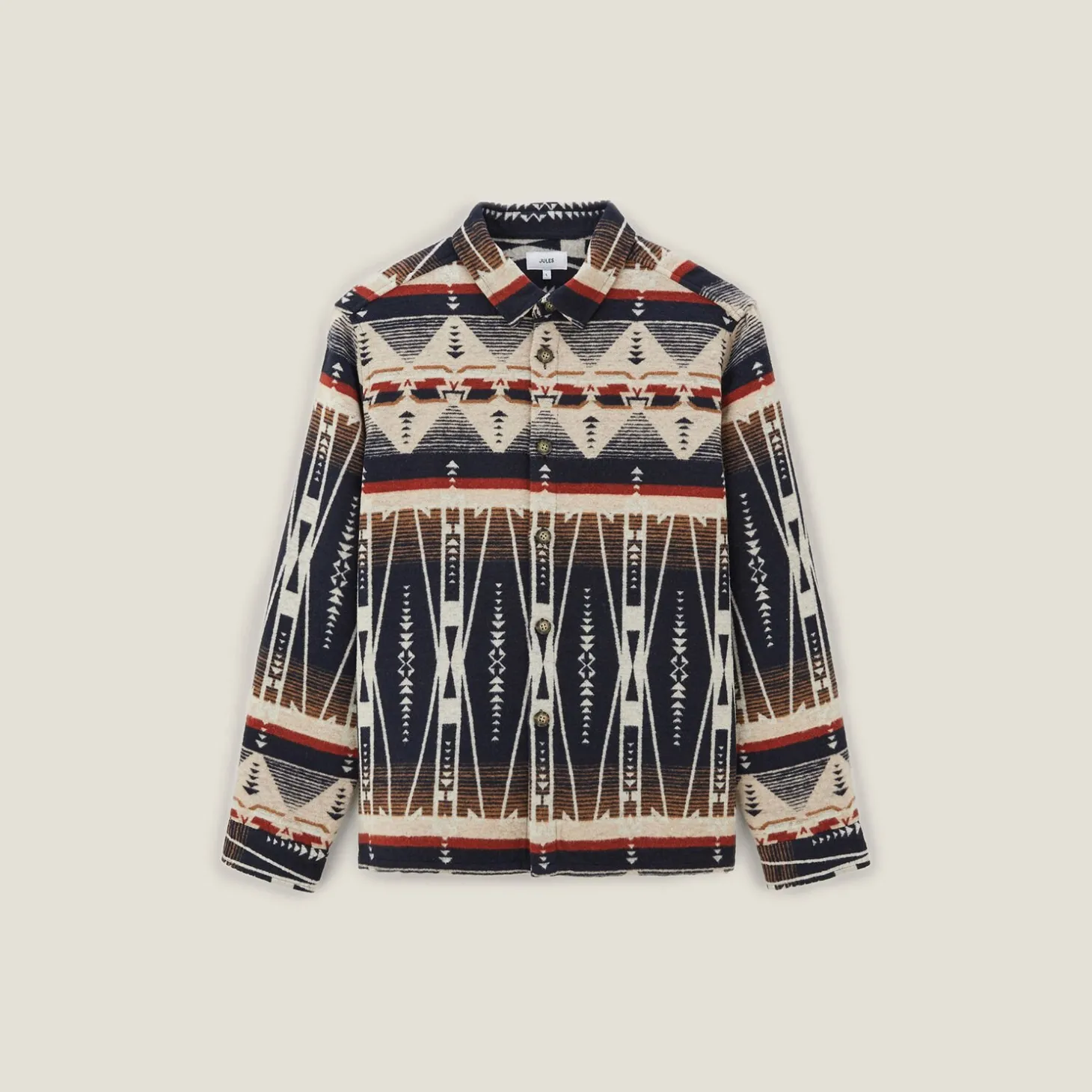 Online Overhemd met geometrische motieven Overshirt|Overhemd