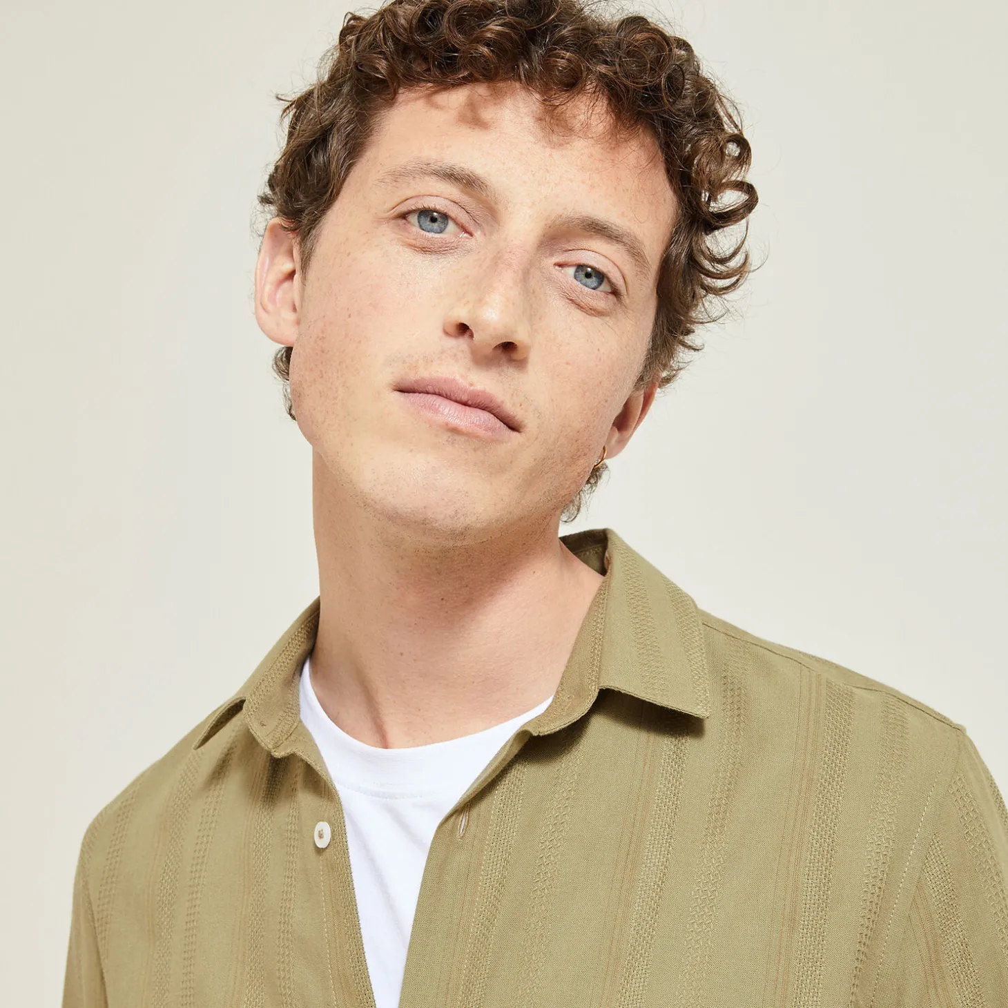 Shop Overhemd van getextureerd katoen Overhemd