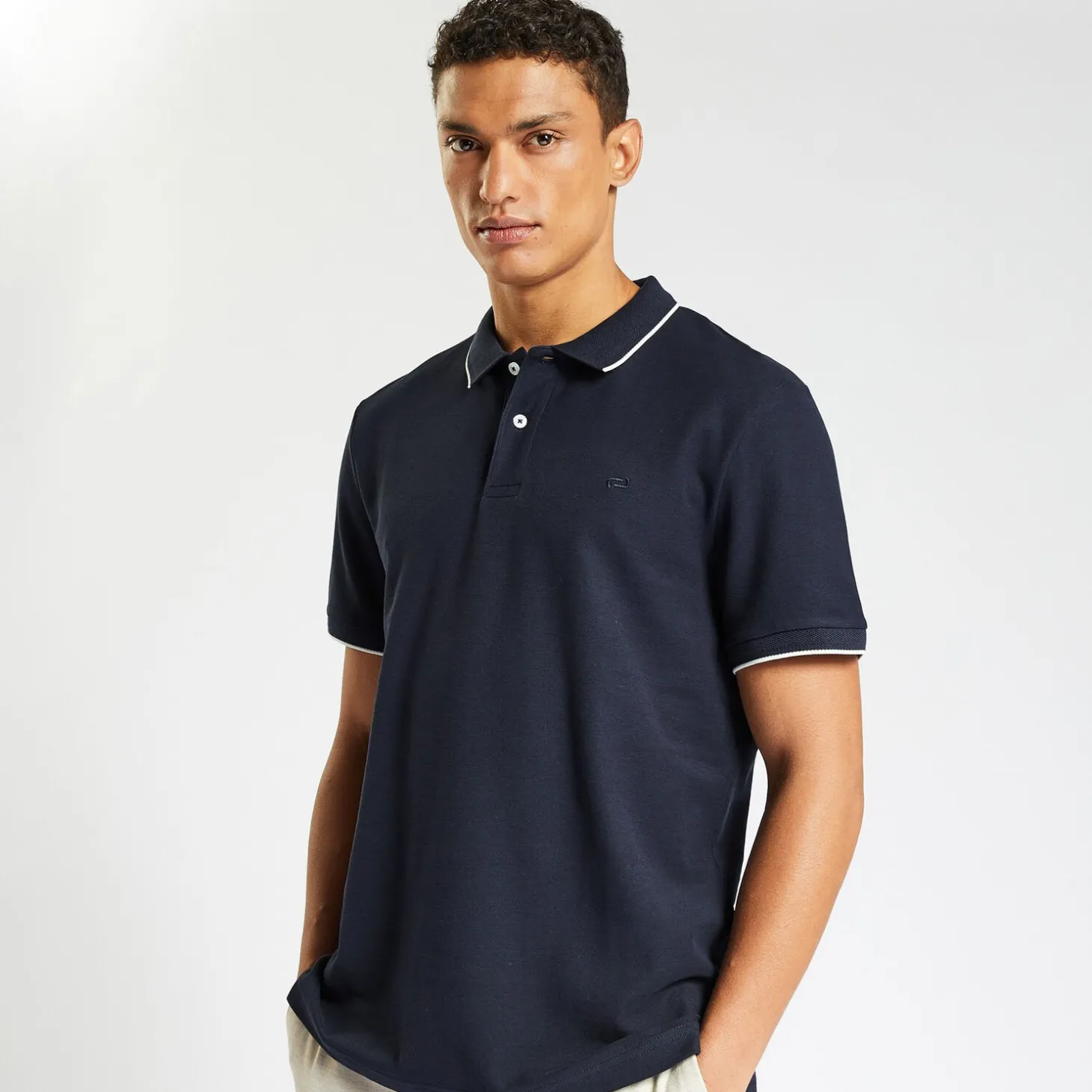 Online Polo in piquékatoen met korte mouwen Polo