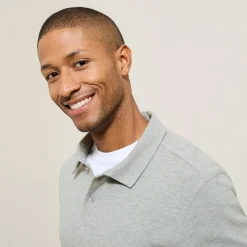 Store Polo in piquéstof met lange mouwen en relax snit Polo