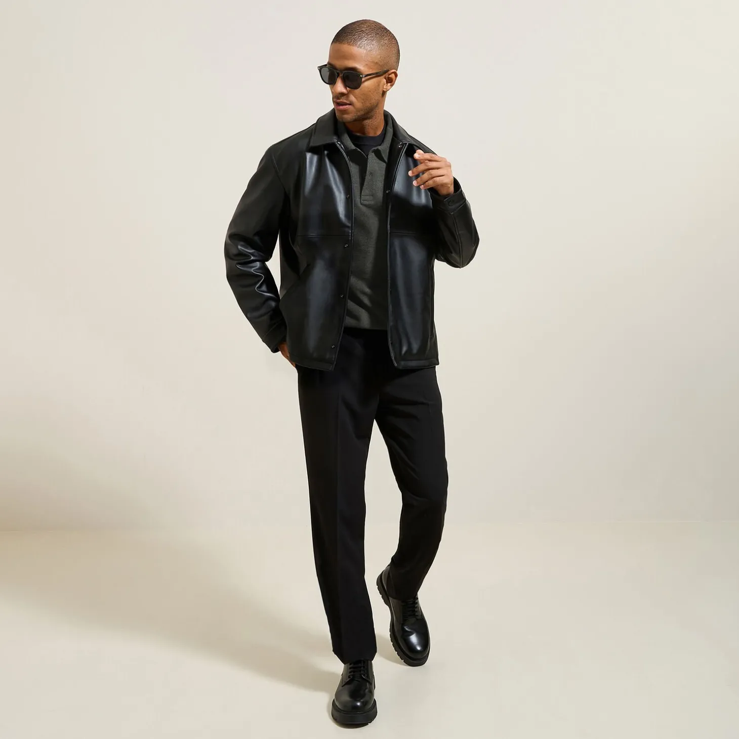 Fashion Polo in piquéstof met lange mouwen en relax snit Polo