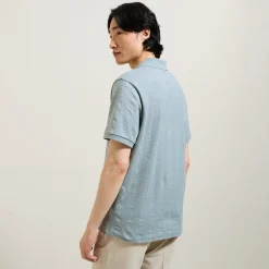 New Polo in textuurstof met korte mouwen en resortkraa Polo