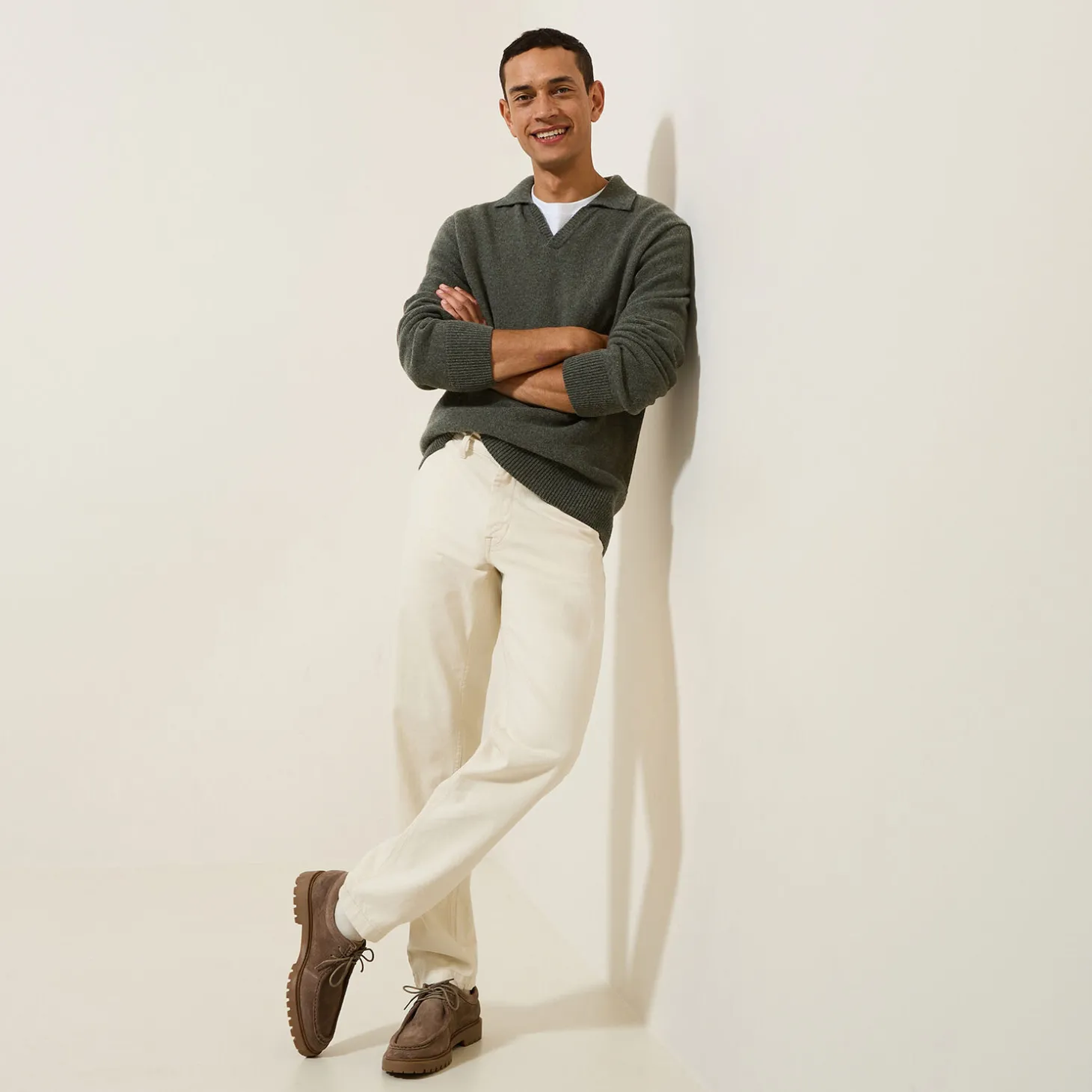 Discount Polo in tricot met resortkraag Trui