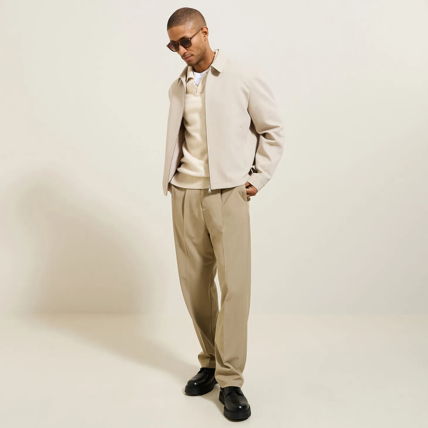 Fashion Polo in tricot met resortkraag Trui