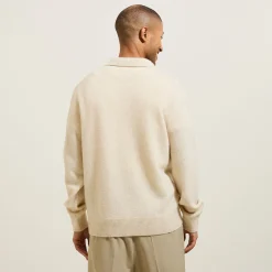 Fashion Polo in tricot met resortkraag Trui