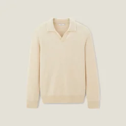 Fashion Polo in tricot met resortkraag Trui