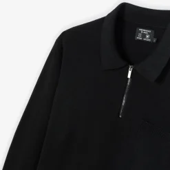 Cheap Polo in tricot met ritskraag assortiment performan Trui