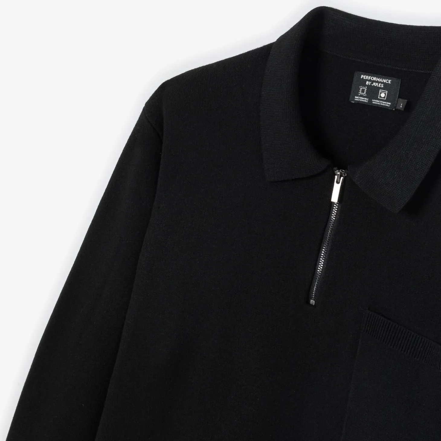 Cheap Polo in tricot met ritskraag assortiment performan Trui