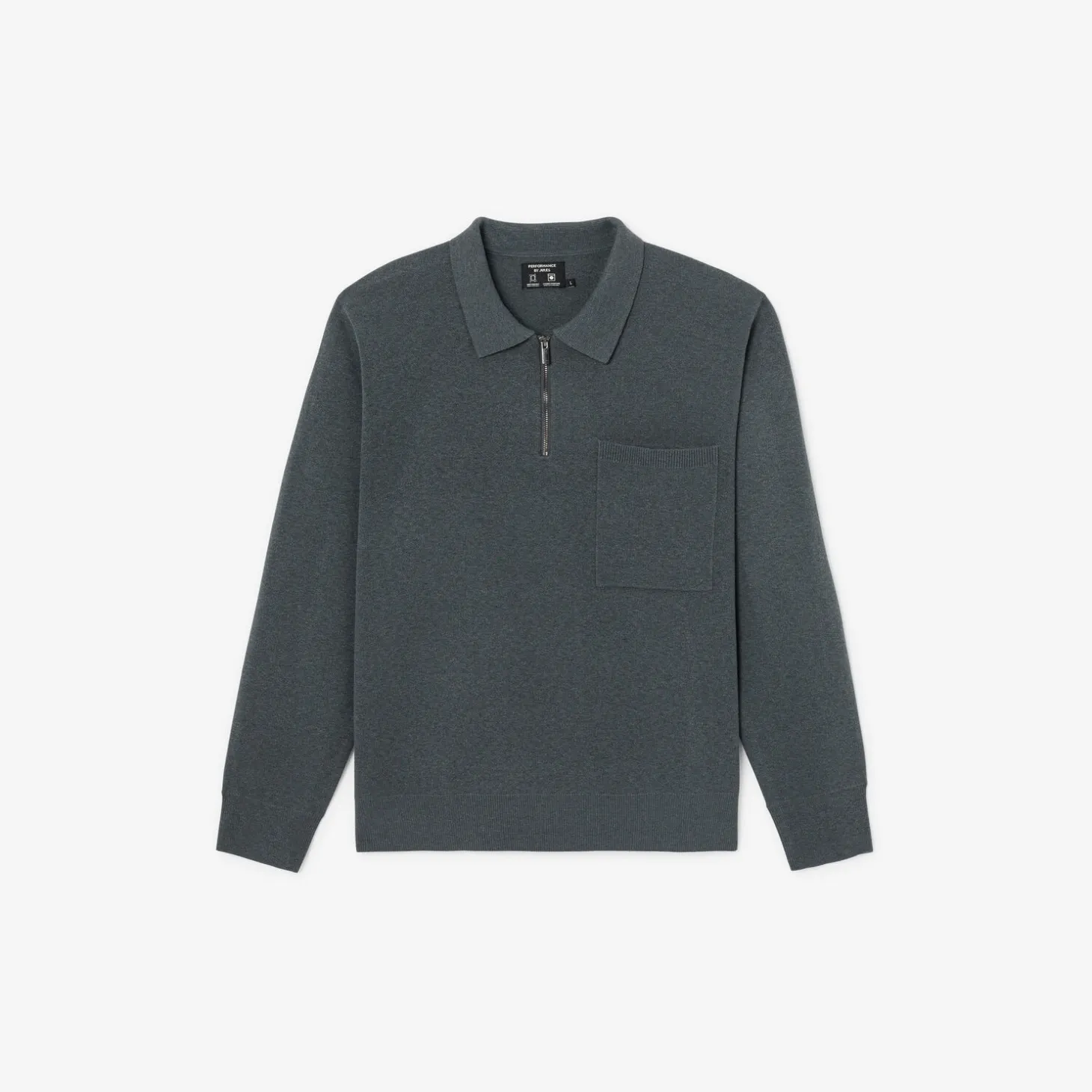 Fashion Polo in tricot met ritskraag assortiment performan Trui