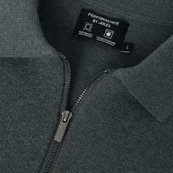 Fashion Polo in tricot met ritskraag assortiment performan Trui