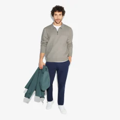 Online Polo in tricot met ritskraag assortiment performan Trui