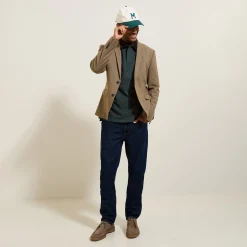 New Polo lange mouwen in piquékatoen, fluwelen kraag Polo