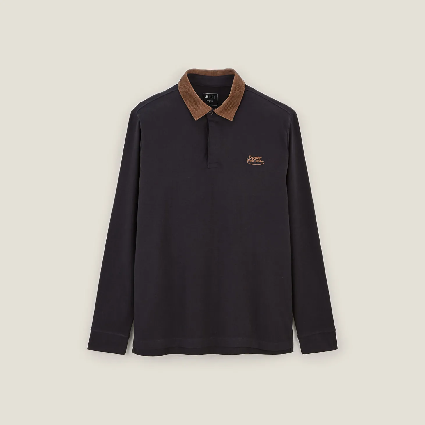 Outlet Polo lange mouwen in piquékatoen, fluwelen kraag Polo