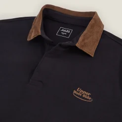 Outlet Polo lange mouwen in piquékatoen, fluwelen kraag Polo