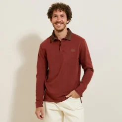 Hot Polo lange mouwen in piquékatoen, fluwelen kraag Polo