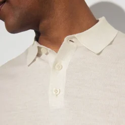 Store Polo met knoopkraag in merinoswol Trui