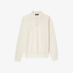 Store Polo met knoopkraag in merinoswol Trui