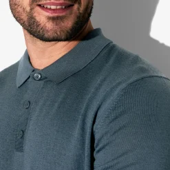 Discount Polo met knoopkraag in merinoswol Trui