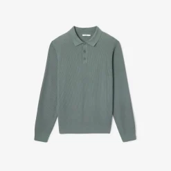 Best Polo met knopen in textuurstof Trui