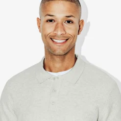 Best Sale Polo met knopen in textuurstof Trui