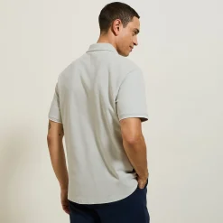 Shop Polo met korte mouwen en borstprint Polo