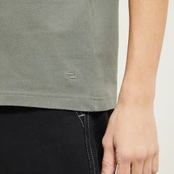 Hot Polo met korte mouwen, visgraatmotief en Italiaans Polo