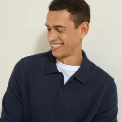 Hot Polo met lange mouwen en relax snit Polo